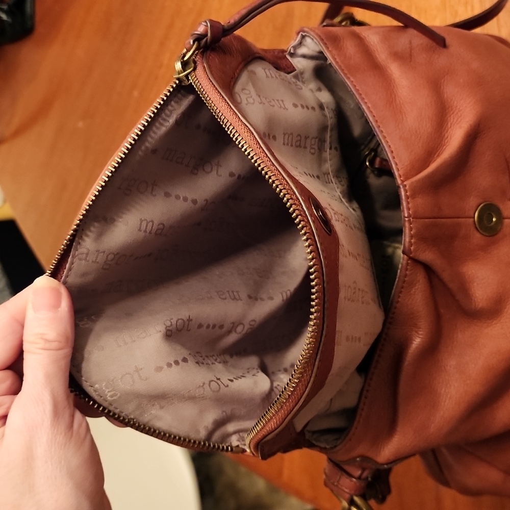 Margot Brown Leather Crossbody Bag - Picture 8 of 10